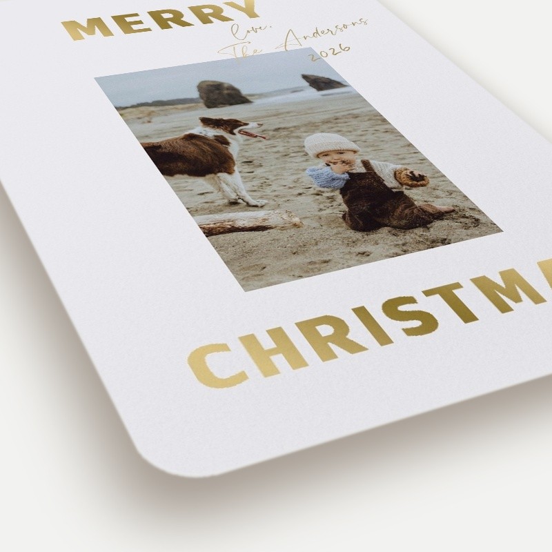 Modern Signature Holiday Card