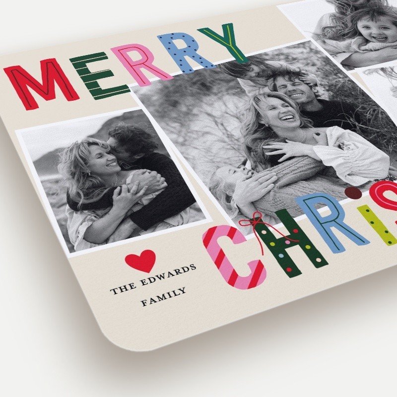 Whimsical Collage Holiday Card