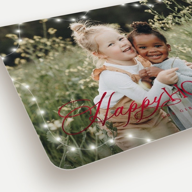 String Light Frame Holiday Card